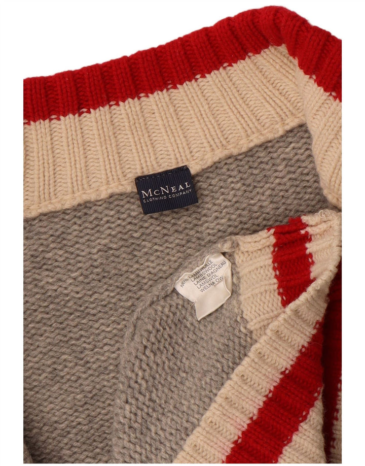 Męski sweter kardigan MC NEAL 2XL Szara wełna