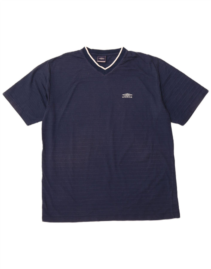 T-shirt męski UMBRO Top 2XL Poliester w granatowe paski