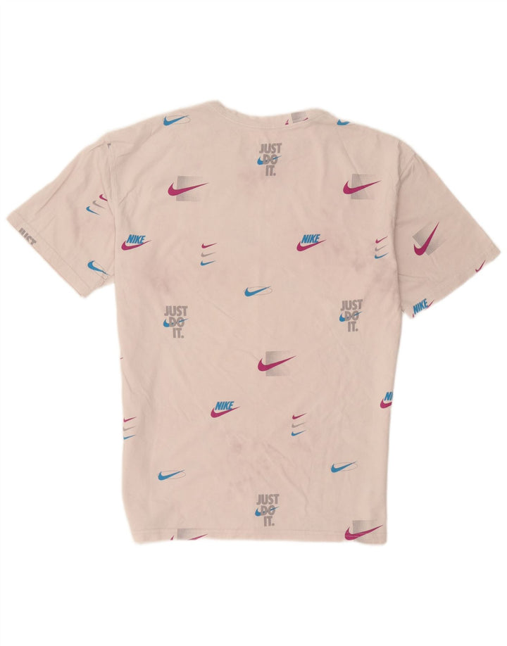 Męska koszulka Nike o luźnym kroju z grafiką, średnia biała bawełna