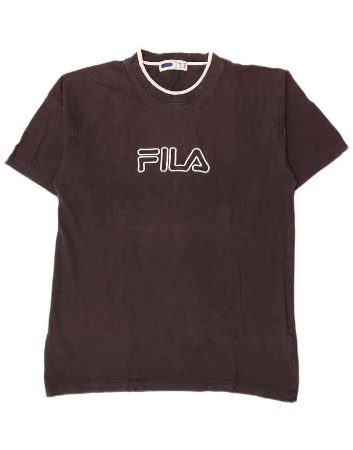 Męski T-shirt z grafiką Fila, mały, czarny, bawełniany