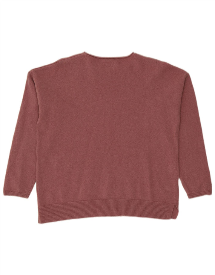 Damski sweter oversize Massimo Dutti z okrągłym dekoltem, UK 10, mały, różowy