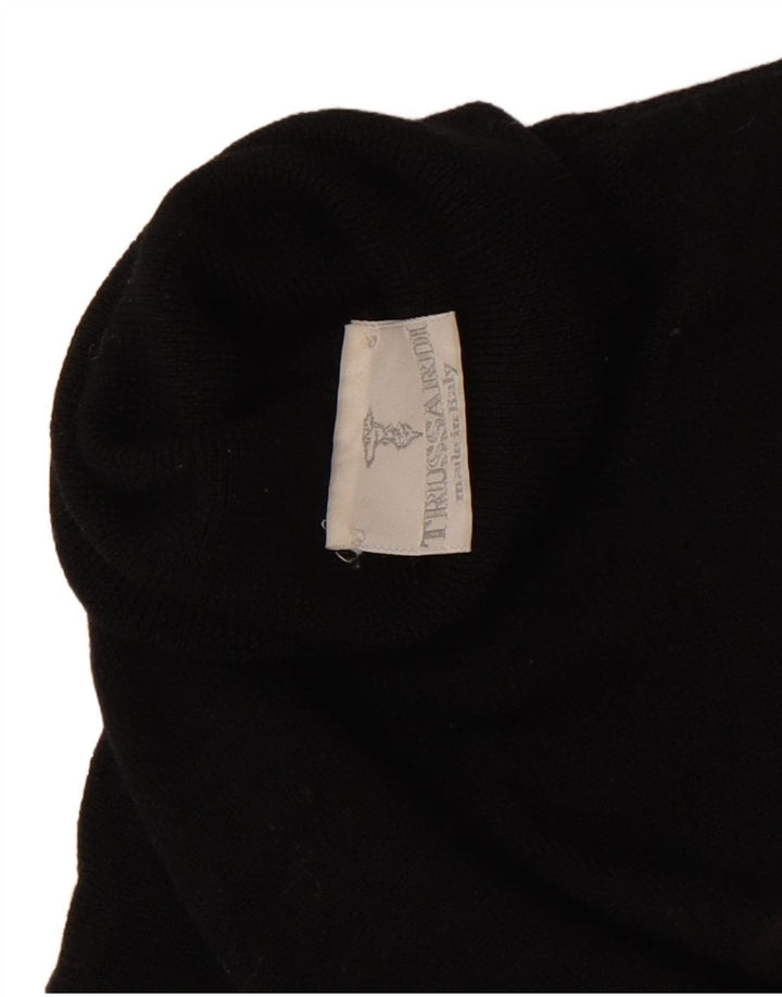 Damski sweter Trussardi z okrągłym dekoltem UK 8, mały czarny