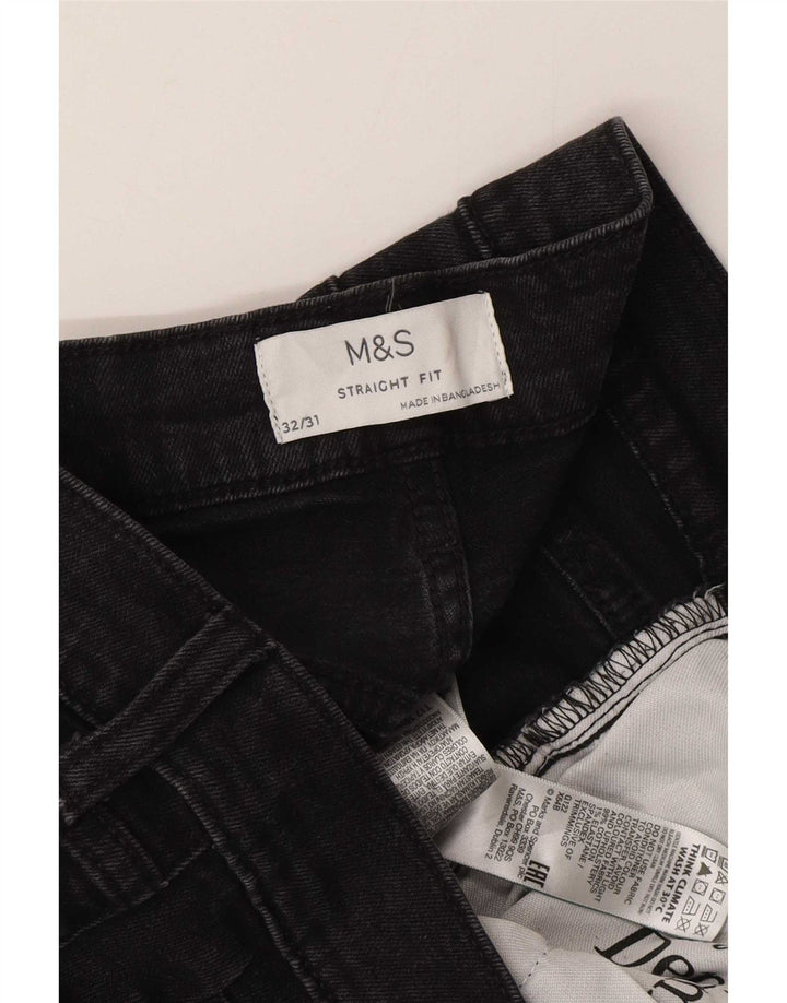 Marks & Spencer Męskie proste dżinsy W32 L31 Szara bawełna