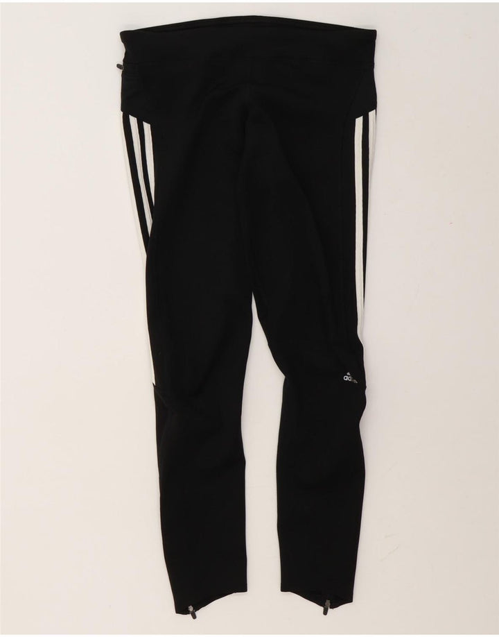 Damskie legginsy Adidas Climalite UK 12, średni czarny poliester z blokami kolorów