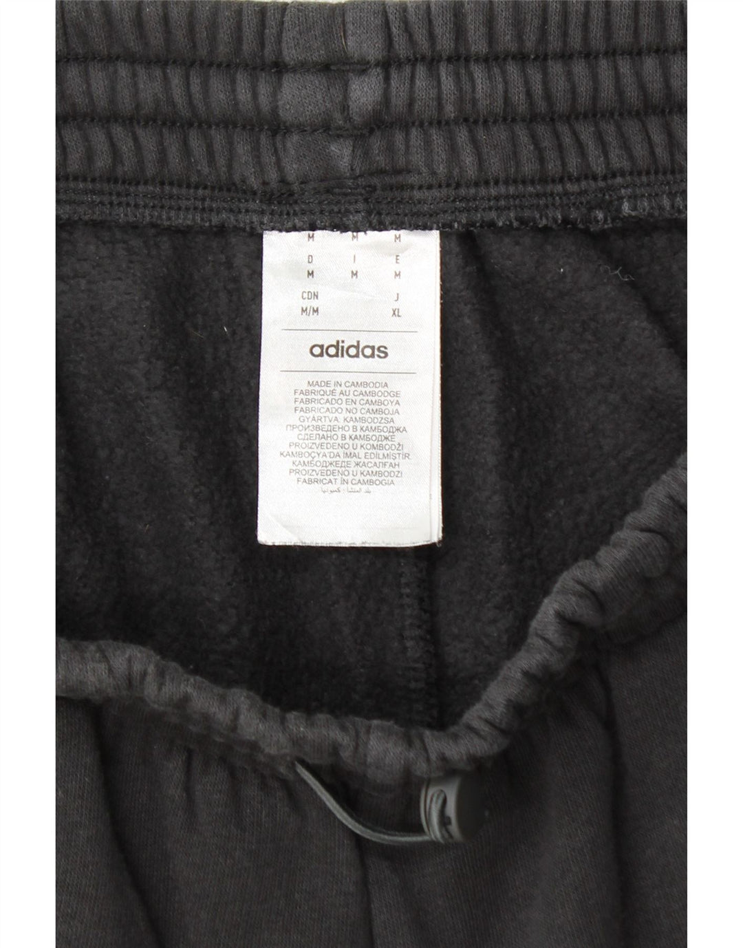 Męskie spodnie dresowe ADIDAS Cargo Joggers, średnia czarna bawełna