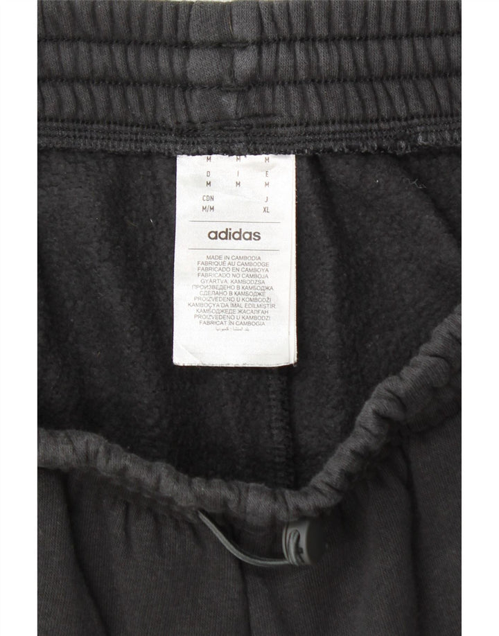 Męskie spodnie dresowe ADIDAS Cargo Joggers, średnia czarna bawełna