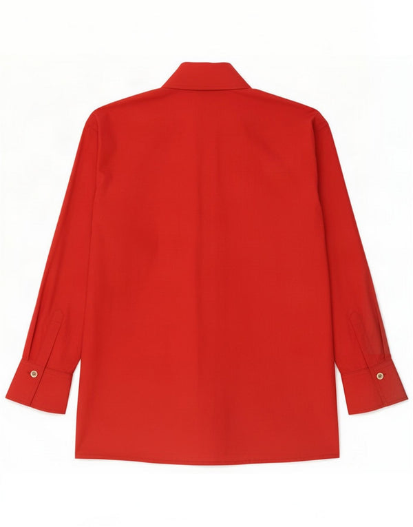 Versace Womens Shirt UK 14 Medium Red Cotton