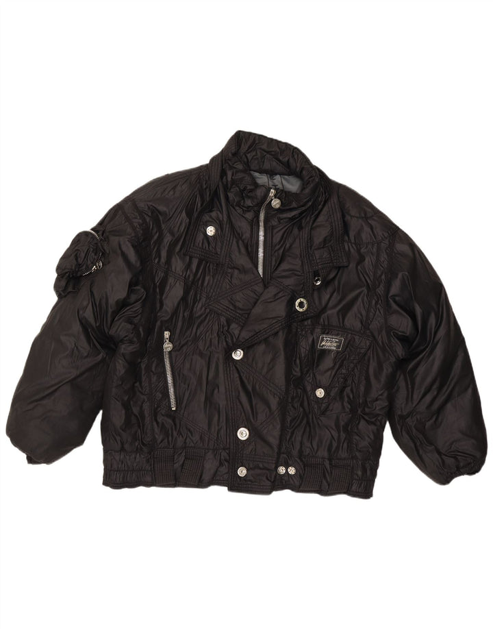 Damska kurtka bomberka vintage IT 52 XL Czarny poliamid