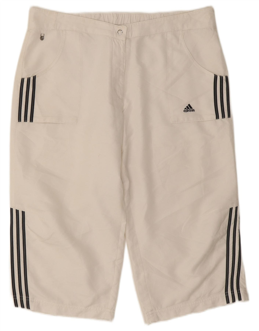 Damskie bermudy Adidas UK 18 XL W34 Biały poliester