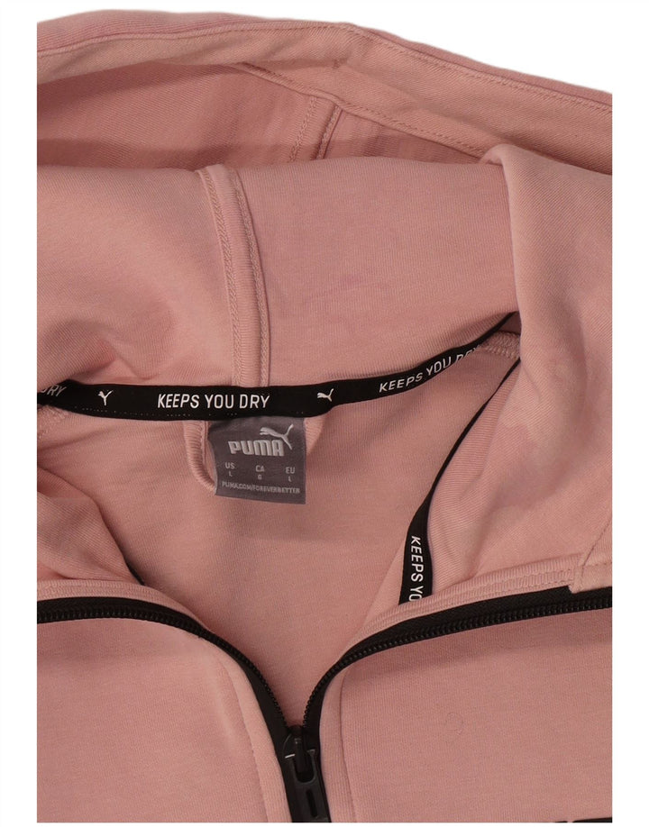 Damski sweter Puma z kapturem i zamkiem UK 14, duży, różowy
