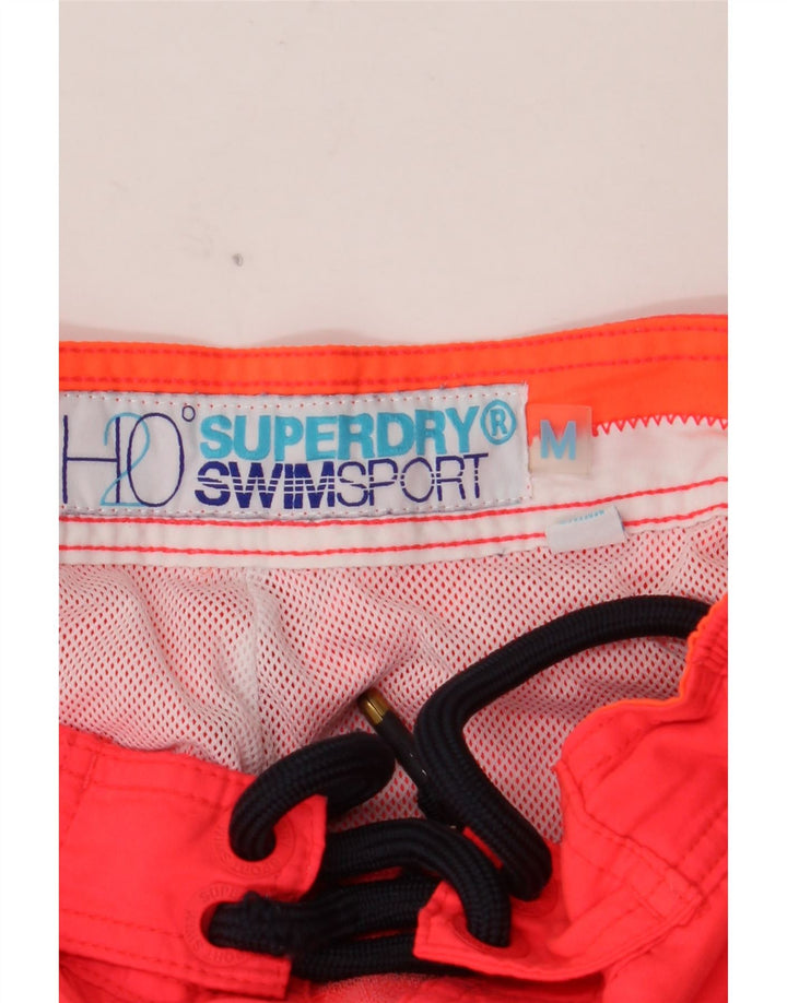 Męskie spodenki kąpielowe SUPERDRY z grafiką, średni pomarańczowy poliester
