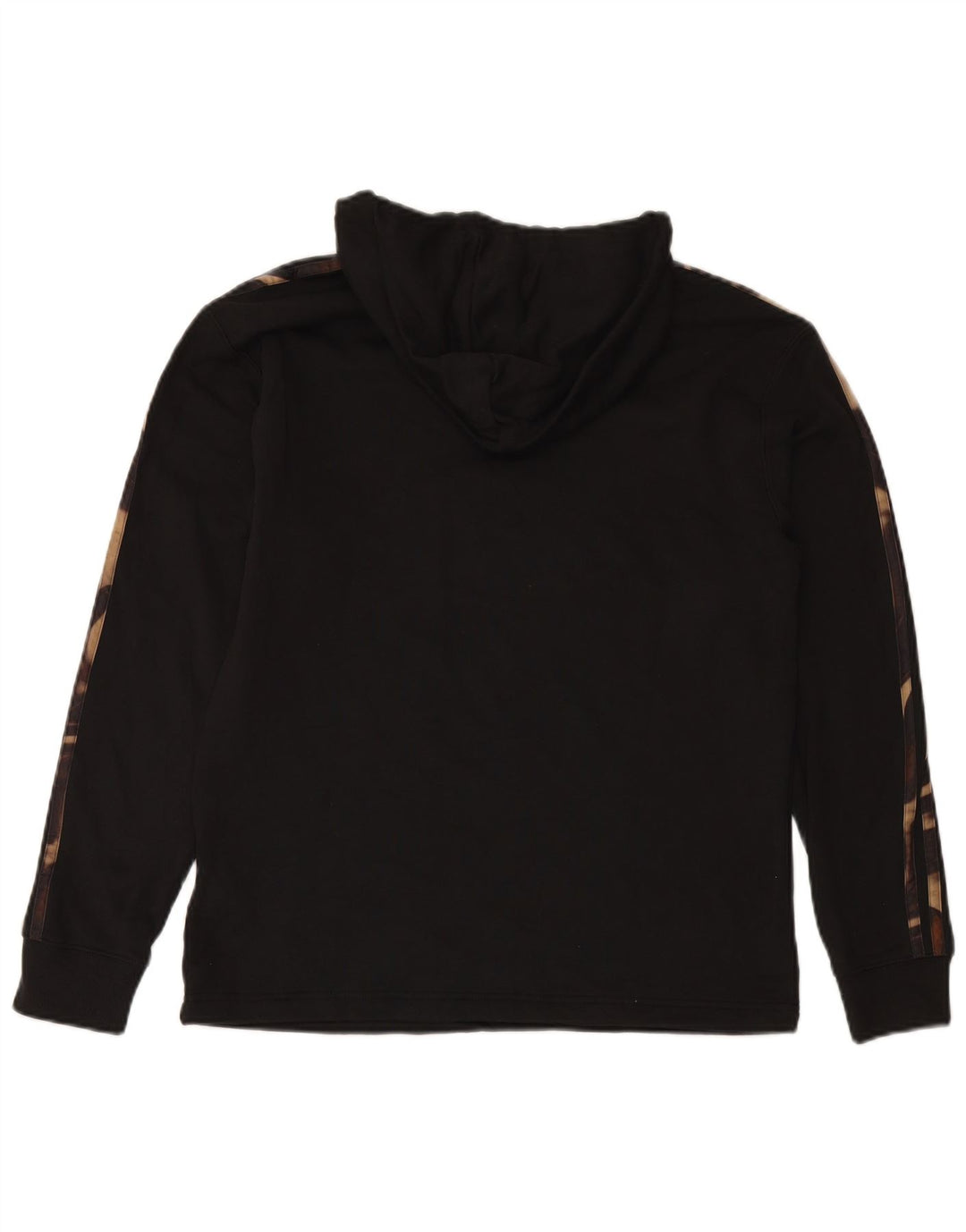 Damska bluza z kapturem ADIDAS UK 12/14 Średnia czarna bawełna w kamuflażu