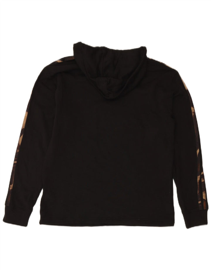 Damska bluza z kapturem ADIDAS UK 12/14 Średnia czarna bawełna w kamuflażu