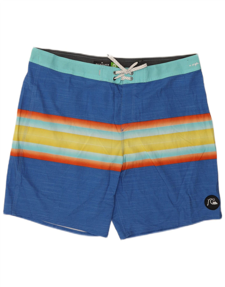 Męskie spodenki kąpielowe Quiksilver XL z poliestru w niebieskie paski