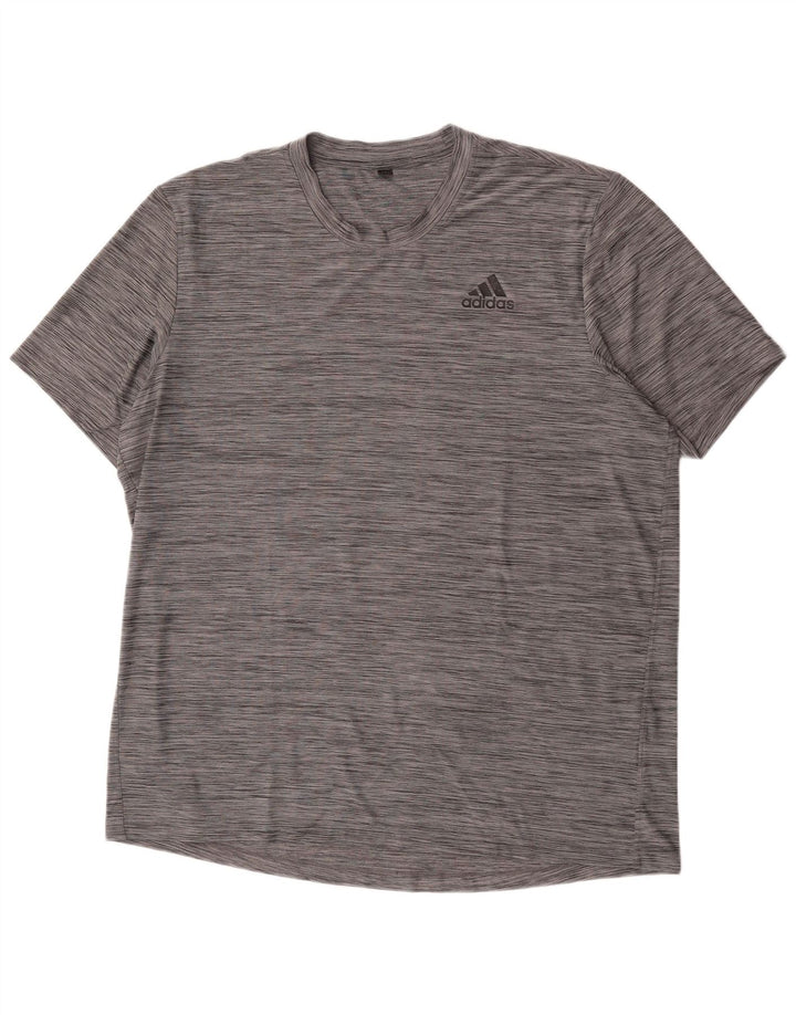 Adidas Męska koszulka Top XL Szara nakrapiana