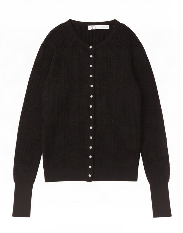 Sweter damski Zara UK 12, średni czarny, wiskoza