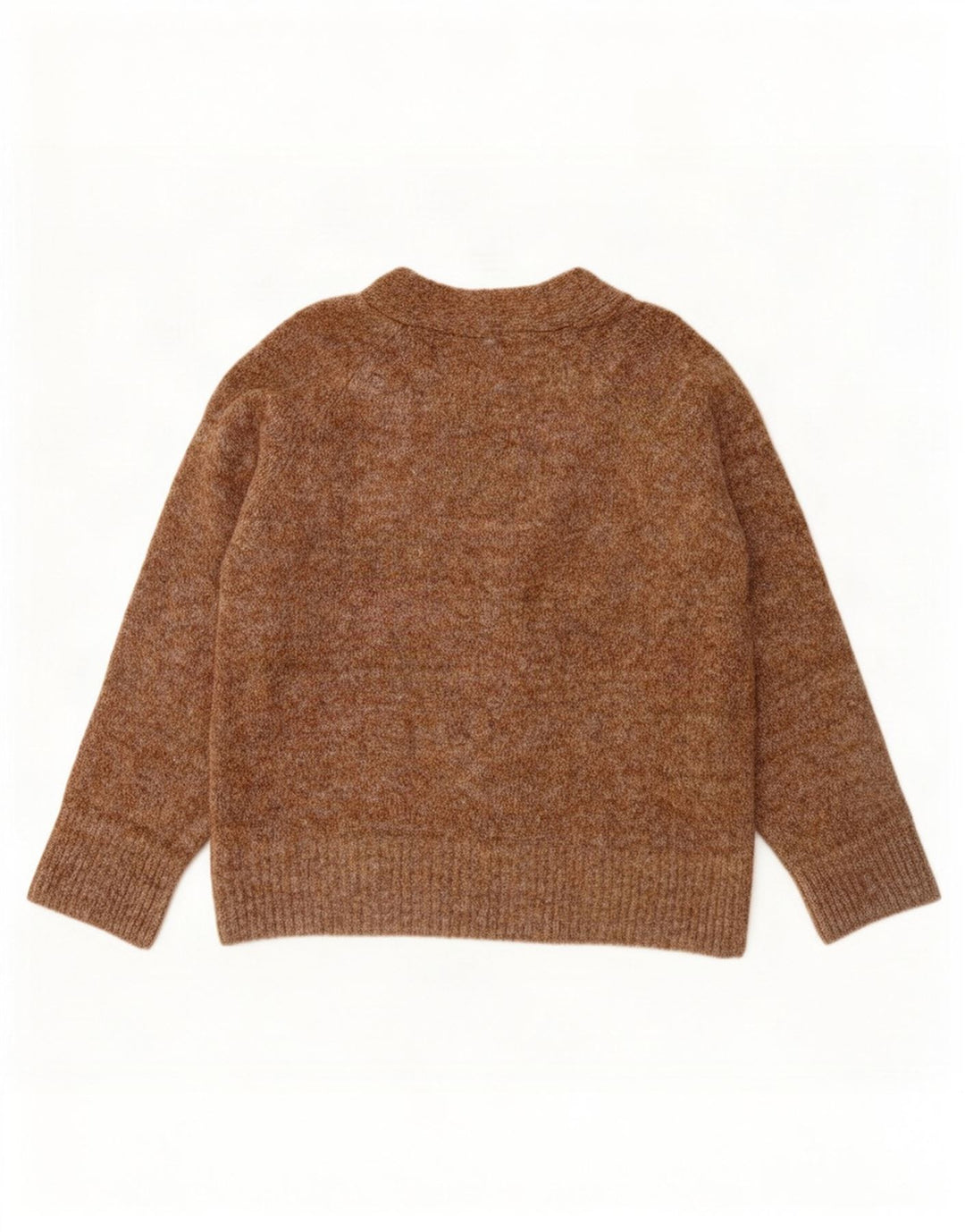Damski sweter oversize Zara UK 10, mały, brązowy poliester