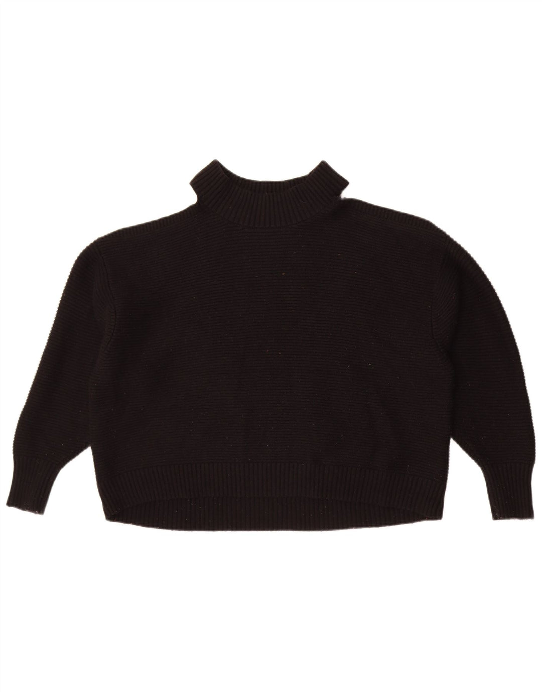 Damski sweter oversize z golfem Zara UK 14, średni czarny