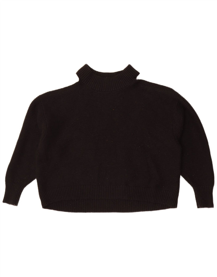 Damski sweter oversize z golfem Zara UK 14, średni czarny