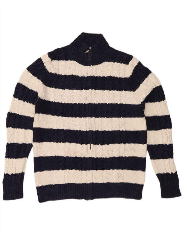 Sweter damski L.L.BEAN UK 14, średni, granatowy, bawełniany w paski