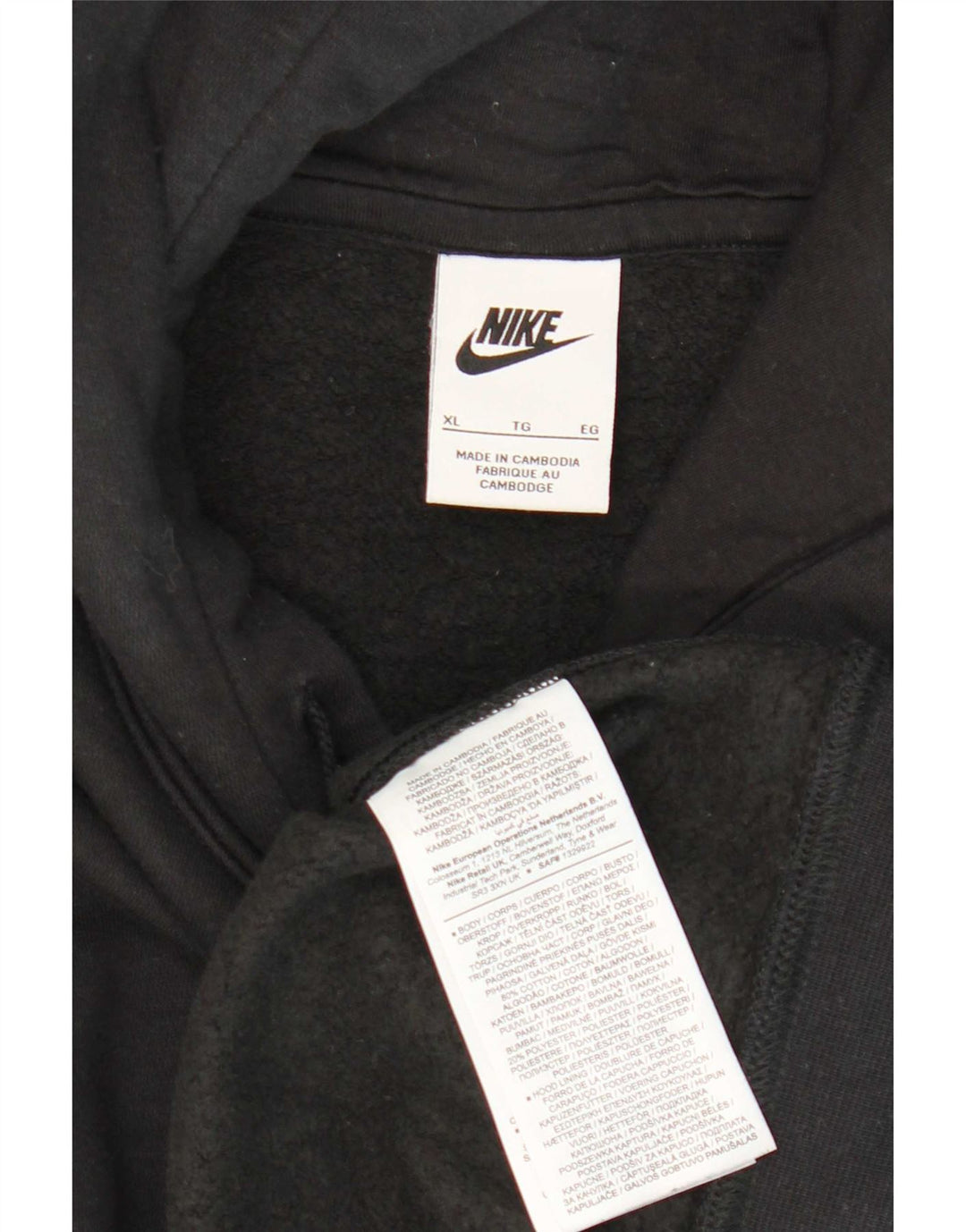 Męska bluza z kapturem Nike XL, czarna, bawełniana