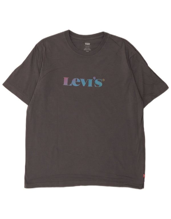 Levi's Mens Relaxed Graphic T-Shirt Top Medium Grey