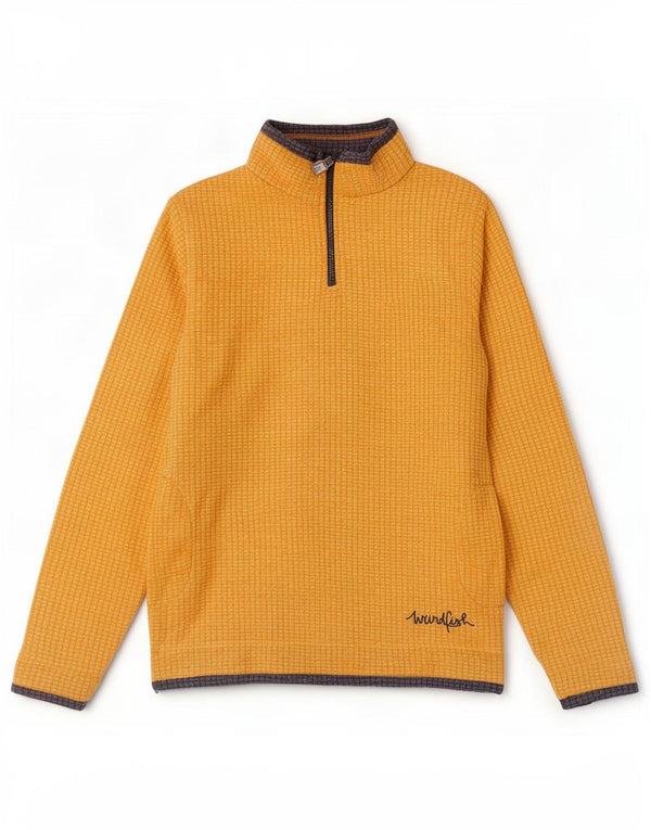 Damski sweter polarowy Weird Fish z zamkiem błyskawicznym, UK 10, mały, żółty poliester