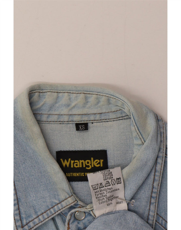 Męska koszula dżinsowa Wrangler XS, niebieska, bawełniana