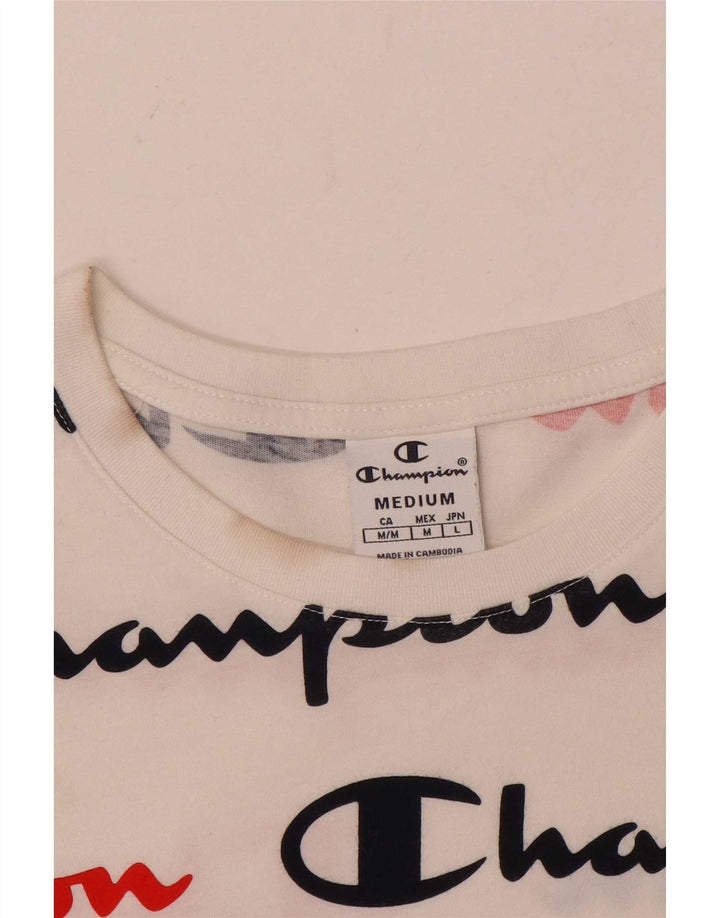 Damska koszulka graficzna Champion Top UK 12 Medium White