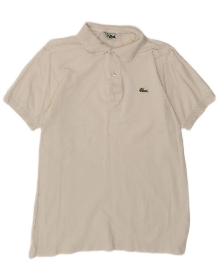 Męska koszulka polo Lacoste, rozmiar 3, mała, biała, bawełniana