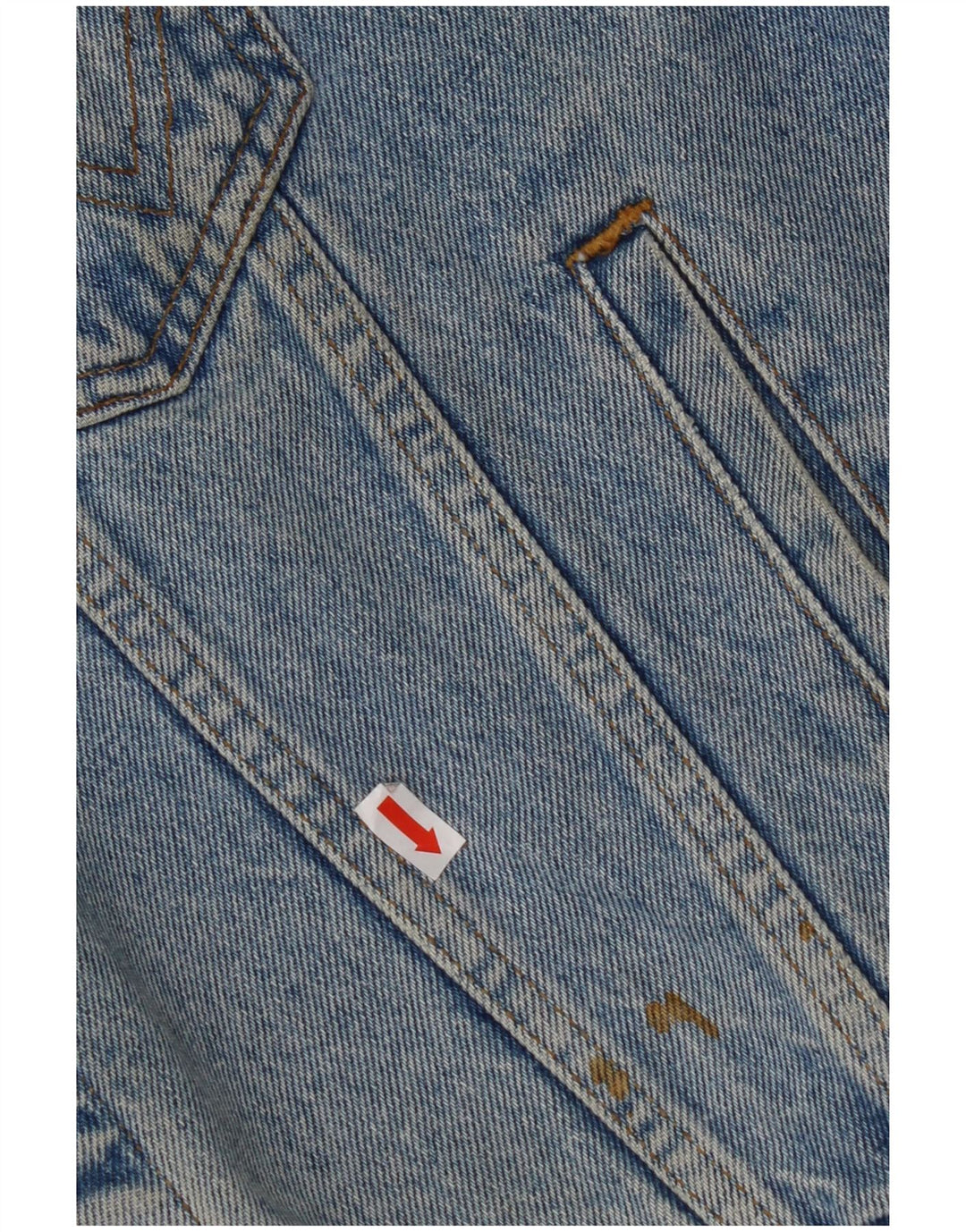 Męska kamizelka dżinsowa WRANGLER o luźnym kroju UK 36, mała, niebieska, bawełniana