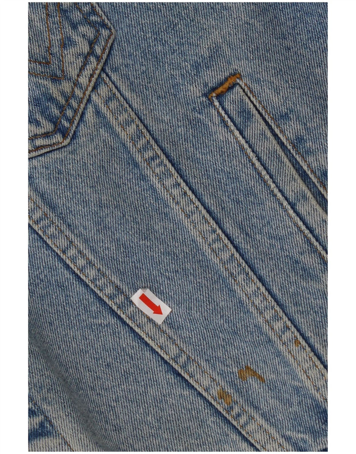 Męska kamizelka dżinsowa WRANGLER o luźnym kroju UK 36, mała, niebieska, bawełniana