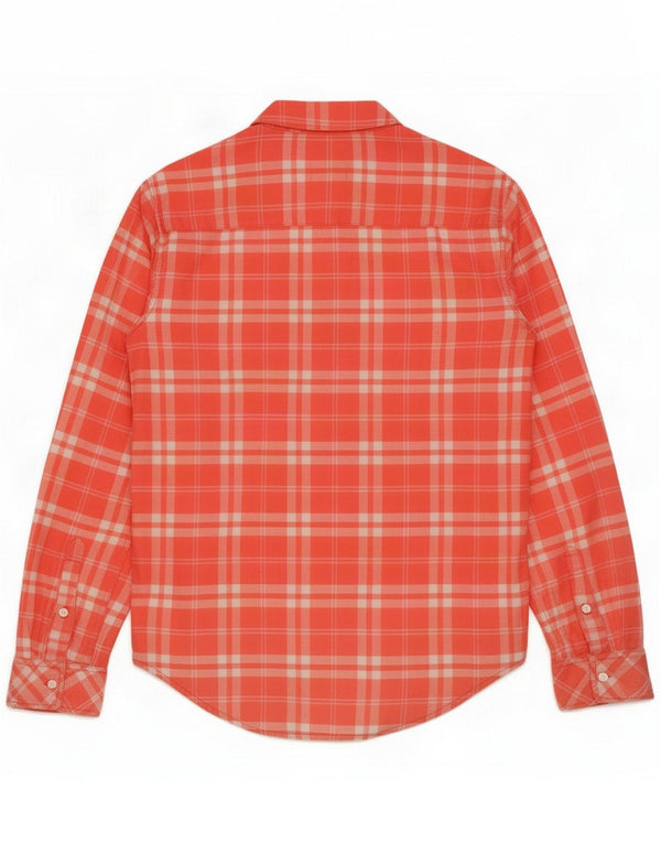 Hollister Womens Flannel Shirt UK 14 Medium Red Check Cotton
