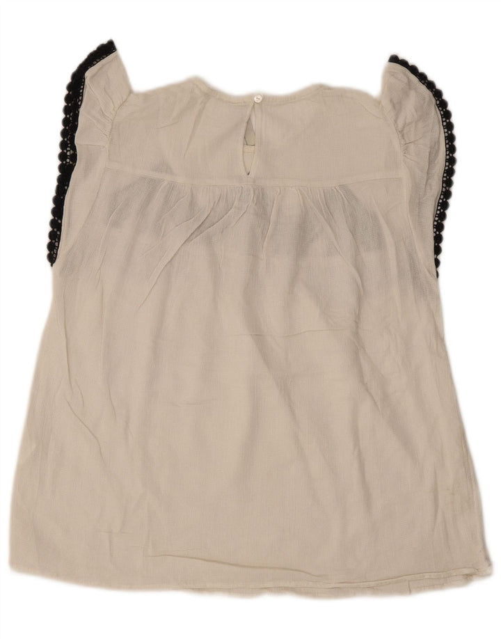 Bluzka damska Zara Top UK 6 XS w białe kwiaty