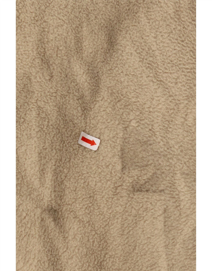 Męska kurtka polarowa FILA UK 36, mały beżowy poliester z blokami kolorów