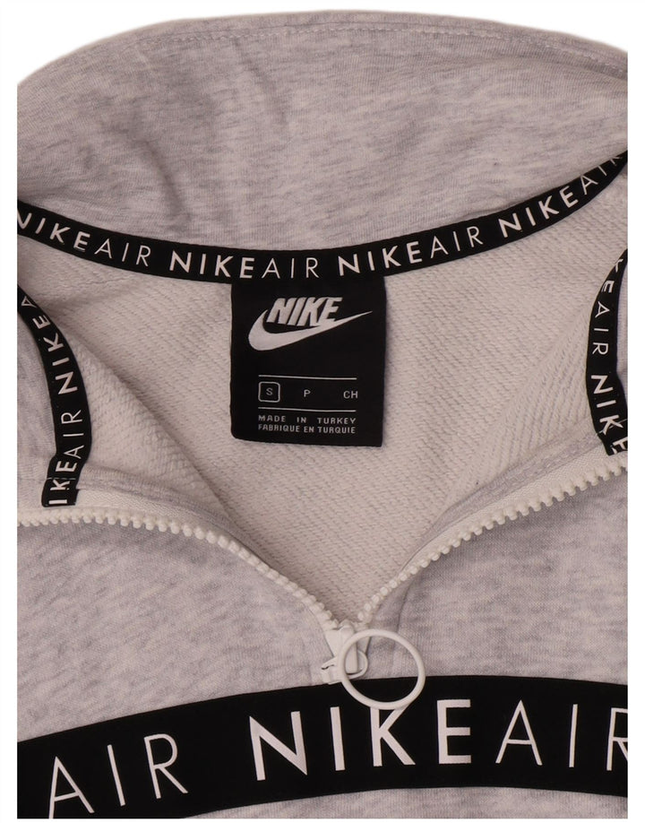 Damska bluza Nike Crop Graphic Jumper UK 10 Small Grey Flecked