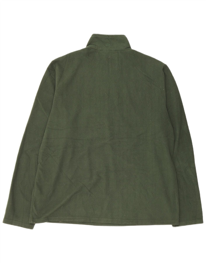 Męski sweter polarowy Mountain Warehouse z zamkiem błyskawicznym XL, zielony, poliestrowy