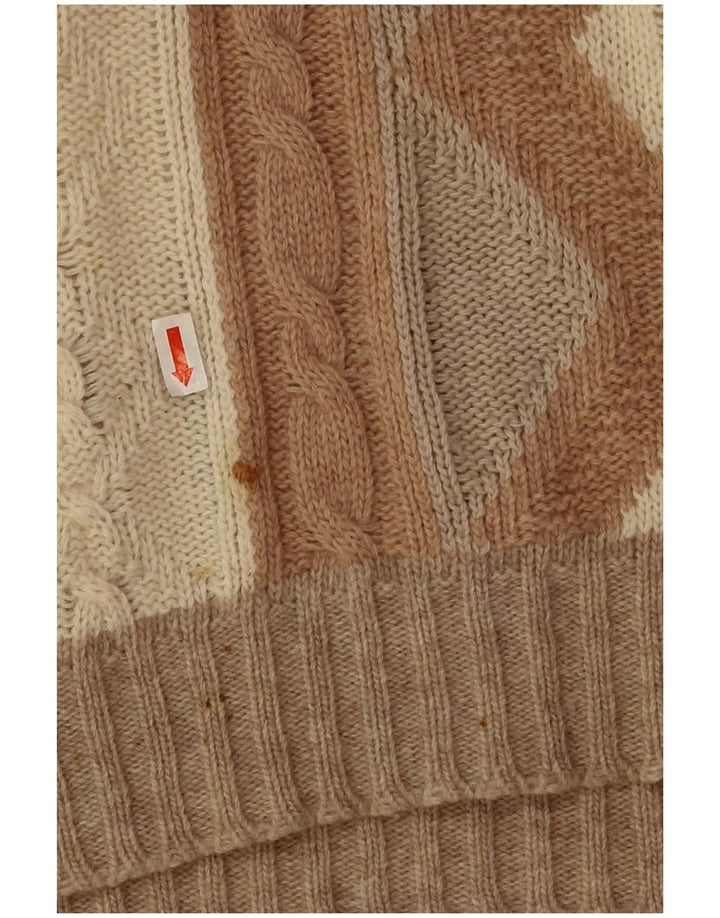 Męski sweter Stefanel z dekoltem w łódkę 2XL, wielobarwny, geometryczny
