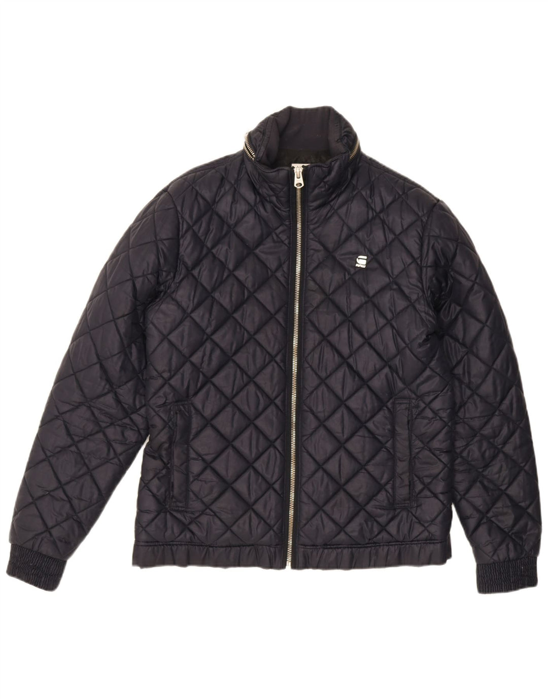 Męska pikowana kurtka z kapturem G-Star UK 42 XL Granatowy poliester