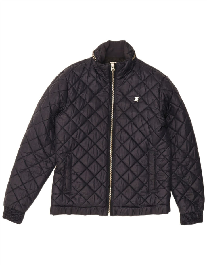 Męska pikowana kurtka z kapturem G-Star UK 42 XL Granatowy poliester