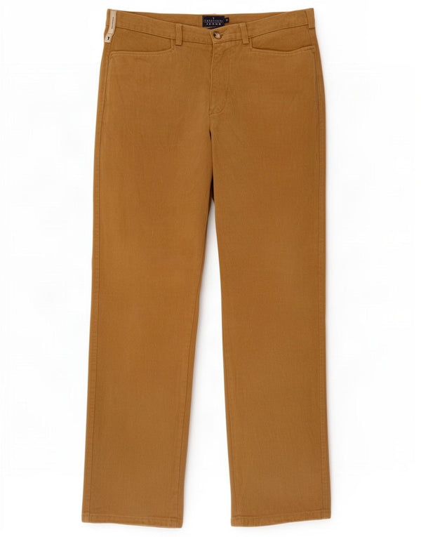 Męskie proste spodnie codzienne Trussardi IT 52 XL W38 L34 Brązowa bawełna