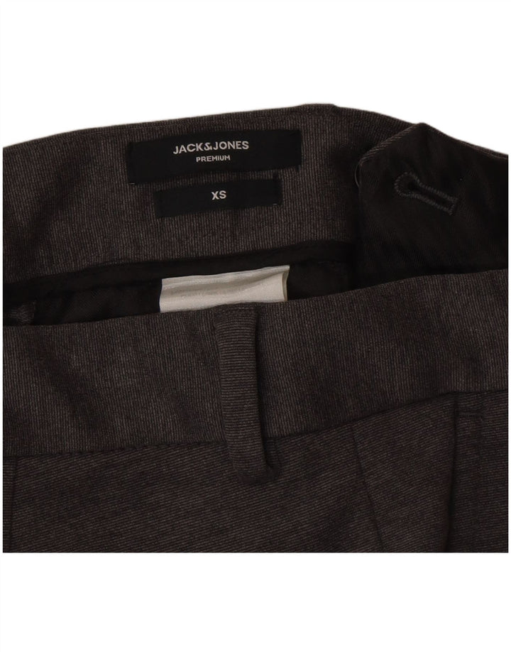 Damskie spodnie typu slim chino Jack & Jones XS W28 L32 Szary poliester