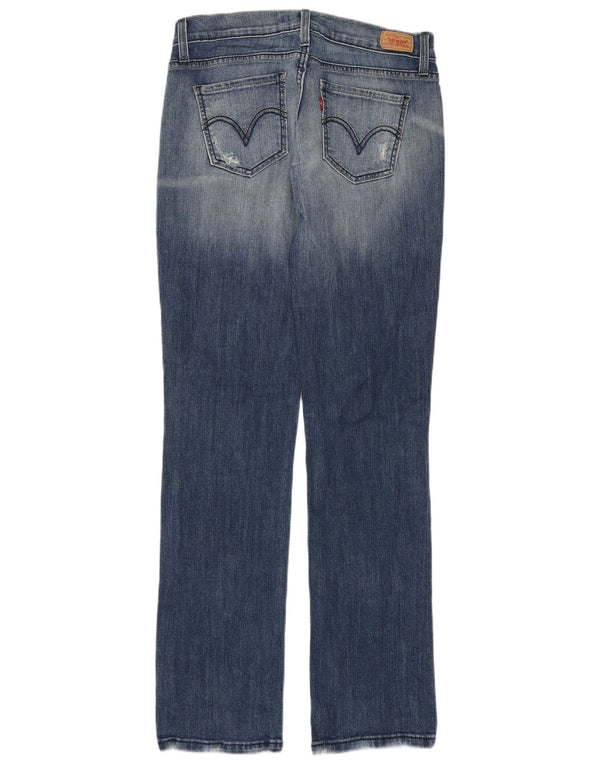 Damskie jeansy Levi's 504 Super Low Straight US 7 Medium W29 L31 Niebieska bawełna