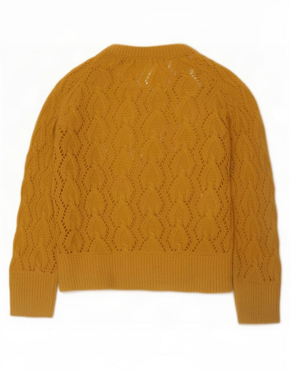 Sweter damski Zara Cardigan UK 10 Mały żółty akryl