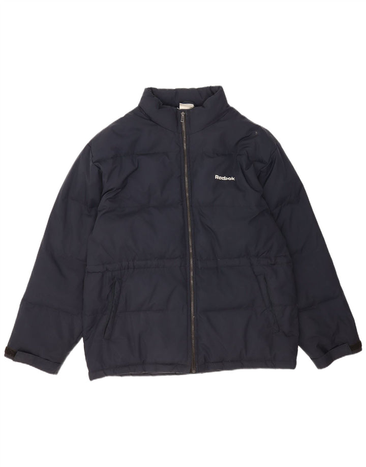 Damska kurtka oversize Reebok z wyściółką UK 16, duża granatowa, poliester