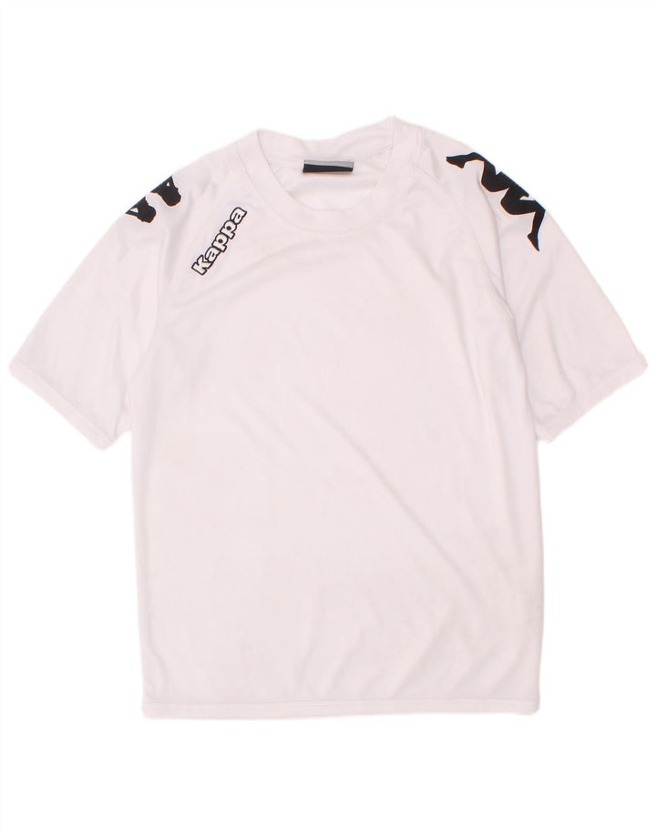 Chłopięcy T-shirt z grafiką Kappa 9-10 lat, biały poliester