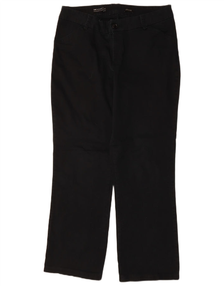 Spodnie damskie LEE Curvy Fit Straight Casual W36 L30 Granatowe