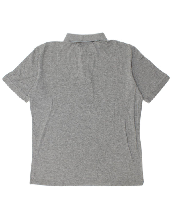 Męska koszulka polo Kappa, duża, szara, bawełniana w plamki