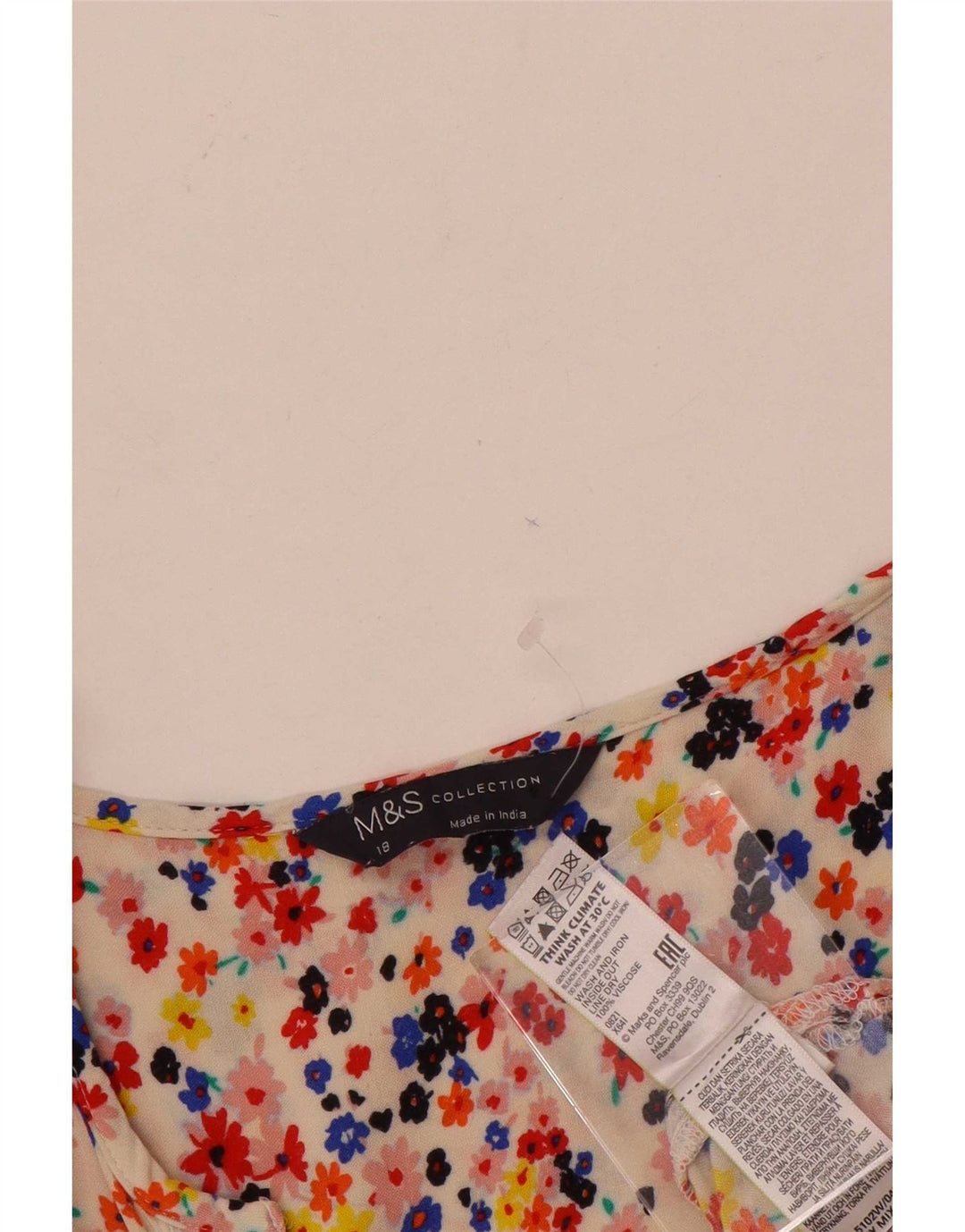 Marks & Spencer Damska bluzka z rękawem 3/4, UK 18 XL, wielokolorowa