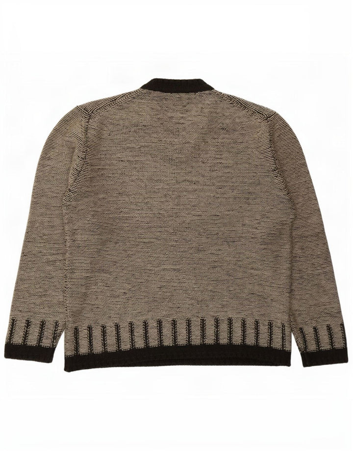 Męski sweter z dekoltem w serek French Connection, duży, szary, akrylowy